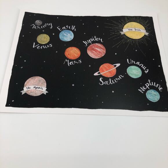 Lucy Darling Set of Three Space Themed Prints Ready to Frame Nursery Bedroom - Picture 5 of 13